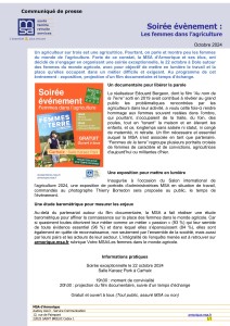 CP MSA - Femmes dans l'agriculture