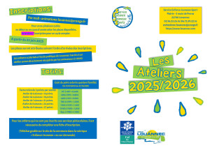 Flyer ateliers 2025-2026