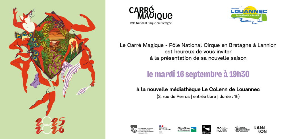 carton invitation preėsentation de saison Carré Mag ique Louannec