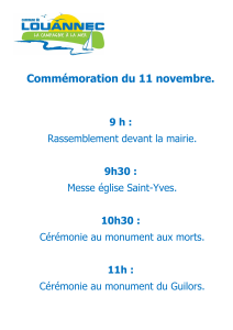 Commémoration du 11 novembre