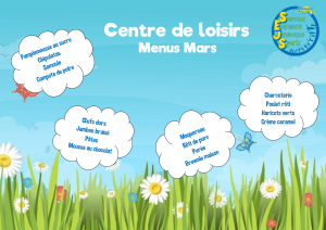 Menus ALSH Mars 2026