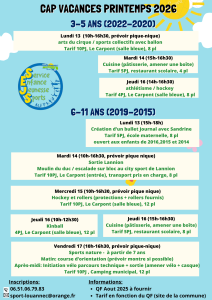 Cap vacances printemps 2026