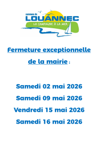 Fermeture exceptionnelle mairie mai 2026
