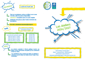 Ateliers 2026-27 Dates OK1